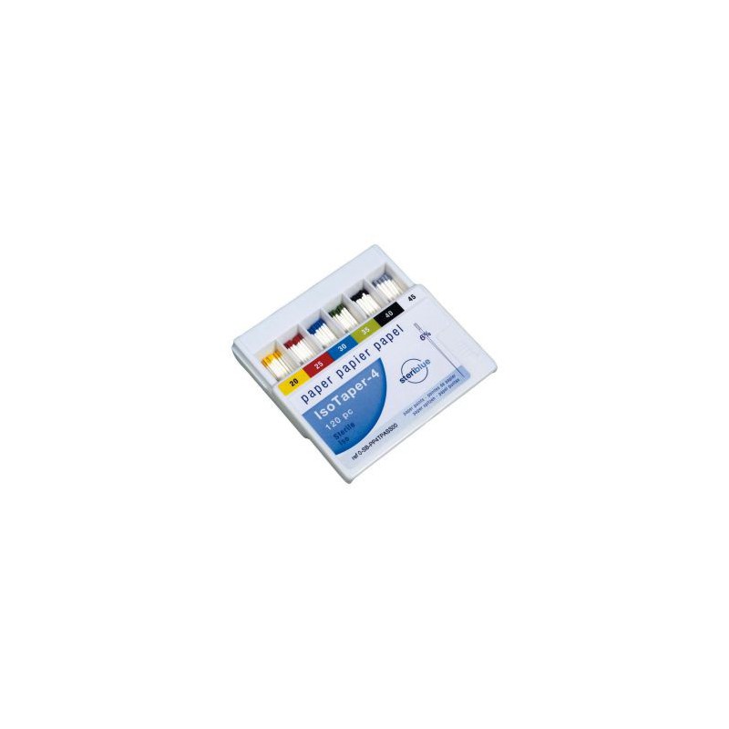 POINTE PAPIER ISO TAPER 6% ASS20-45 STERIBLUE- (boite de 120)- 28mm long