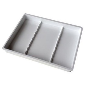 PLATEAU MELAMINE SANS PORTE INSTRUMENT 20X15CM BLANC