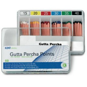 POINTES GUTTA ISO TAPER 6% N°15 30MM- KENT DENTAL (60 pointes)