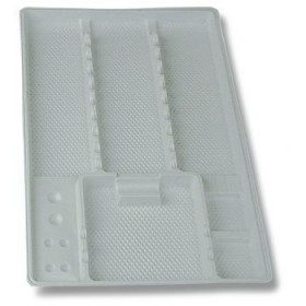 PLATEAUX JETABLES 10X20CM SANS COMPARTIMENTS LISSES MEDIBASE(400)