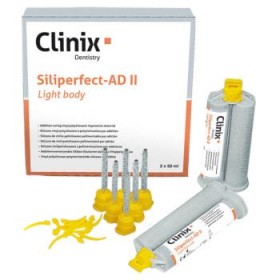 SILIPERFECT LIGHT (2X50ML) + 12 EMBOUTS MELANGEURS - CLINIX