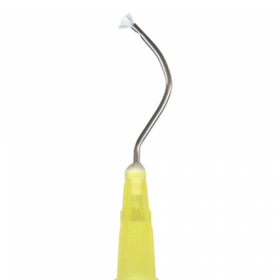 Sol-u-Flo™ Tips 19ga - Pre-bent (Yellow) 100/Cup