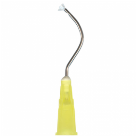 Sol-u-Flo™ Tips 19ga - Pre-bent (Yellow) 20/Cup